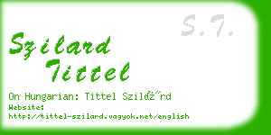 szilard tittel business card